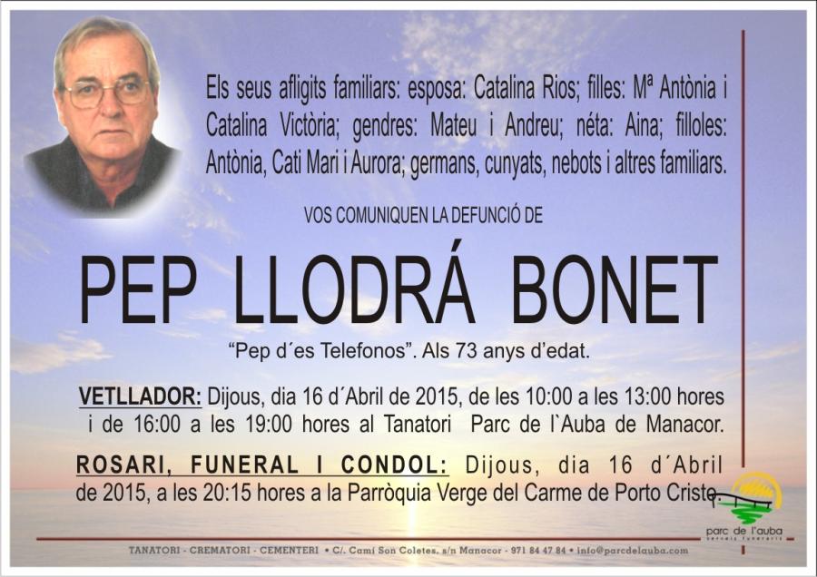 PEP LLODRÁ  BONET