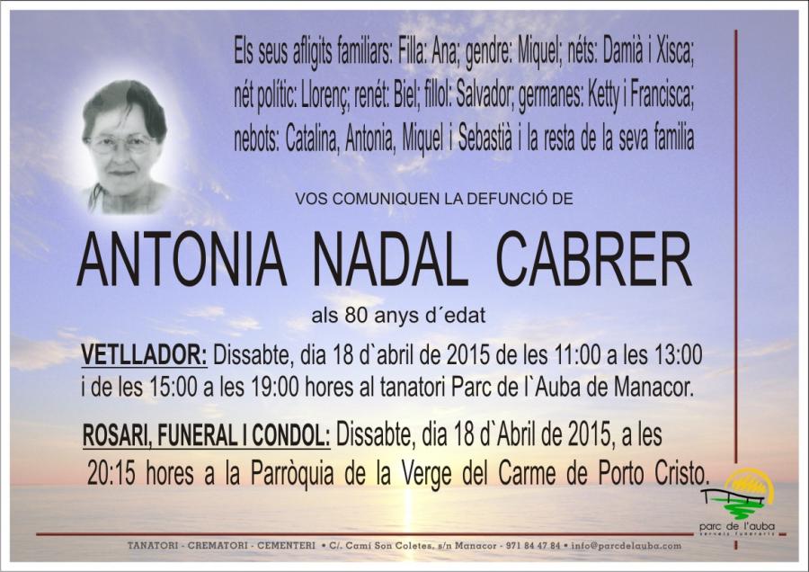 ANTONIA NADAL CABRER