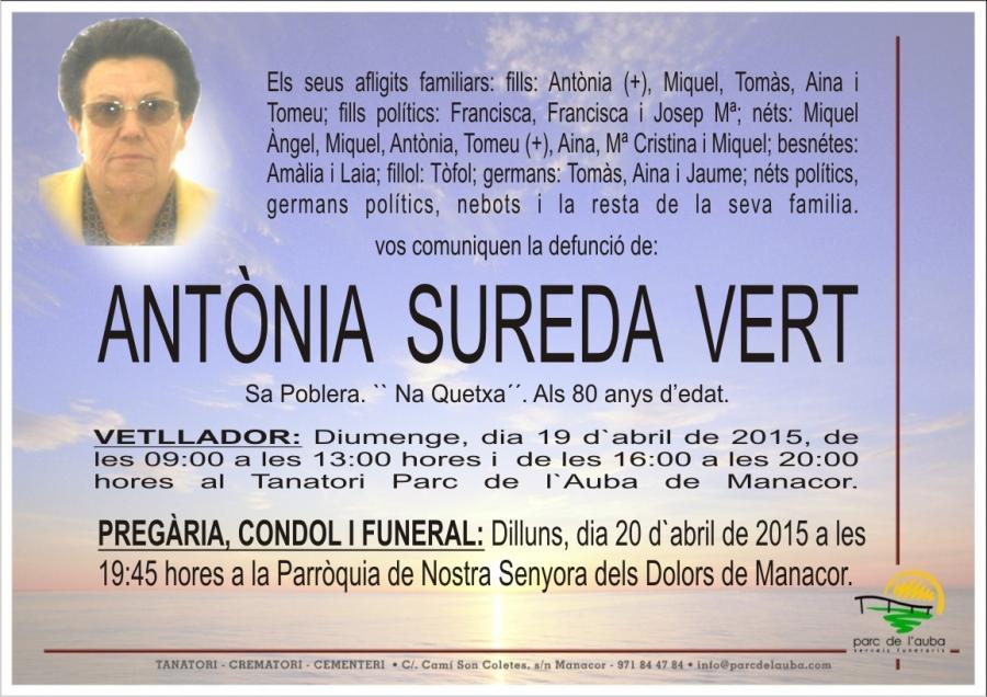 ANTÃ'NIA SUREDA VERT