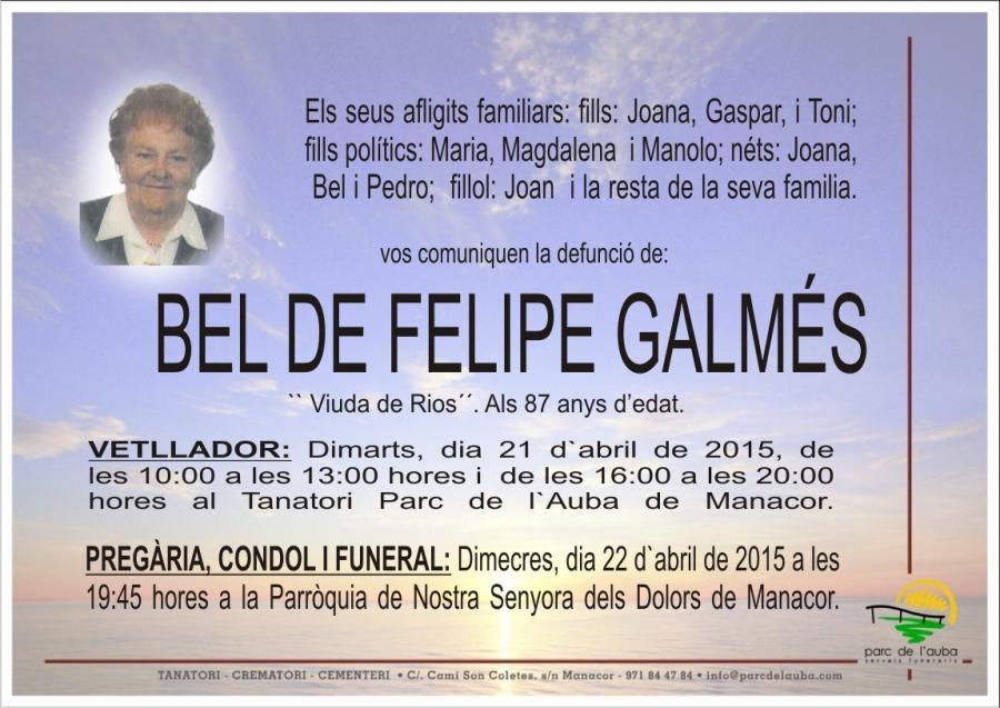 BEL DE FELIPE GALMÉS