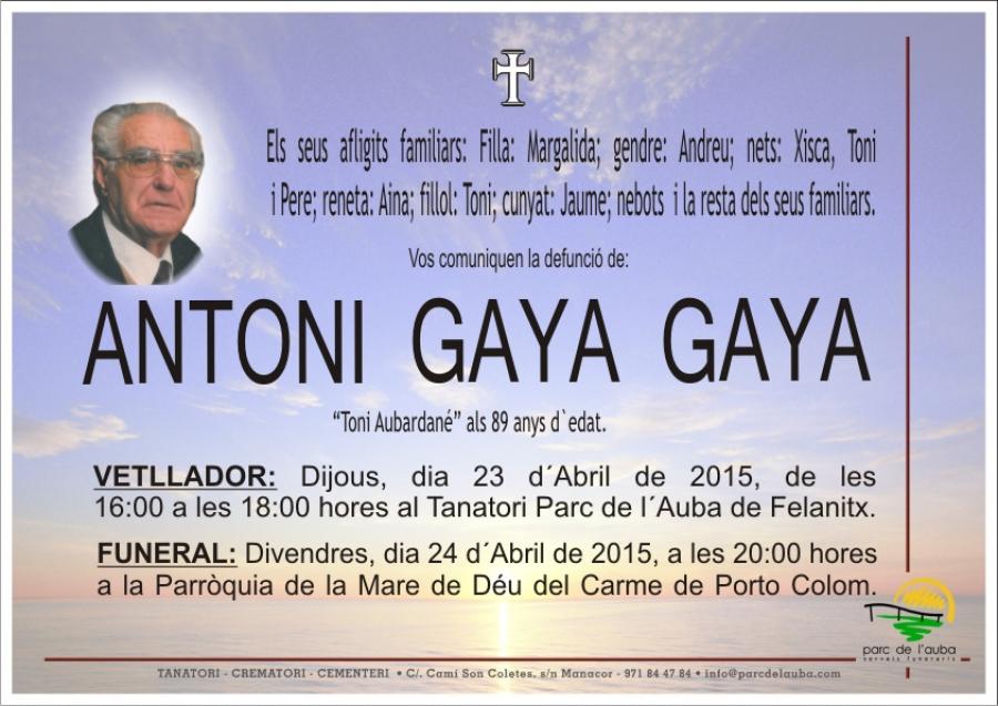 ANTONIO GAYA GAYA