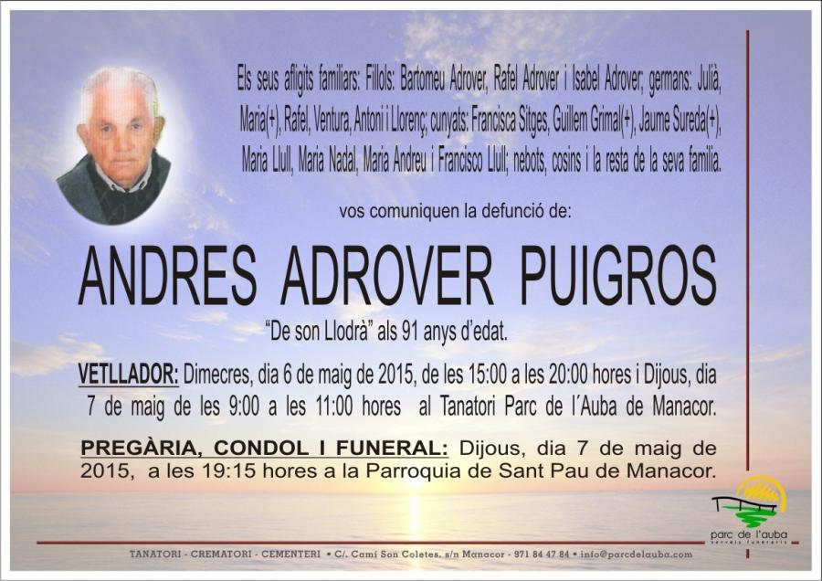 ANDRES ADROVER PUIGROS