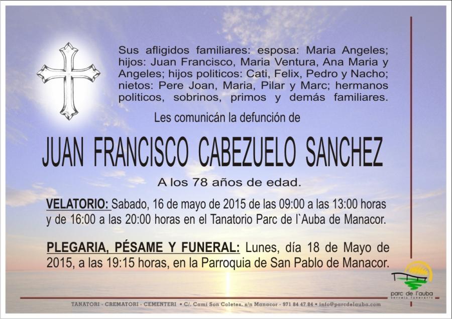 JUAN  FRANCISCO CABEZUELO  SANCHEZ