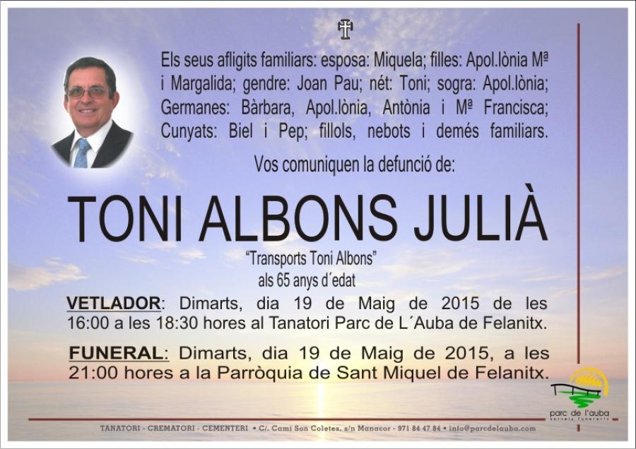 TONI ALBONS JULIA