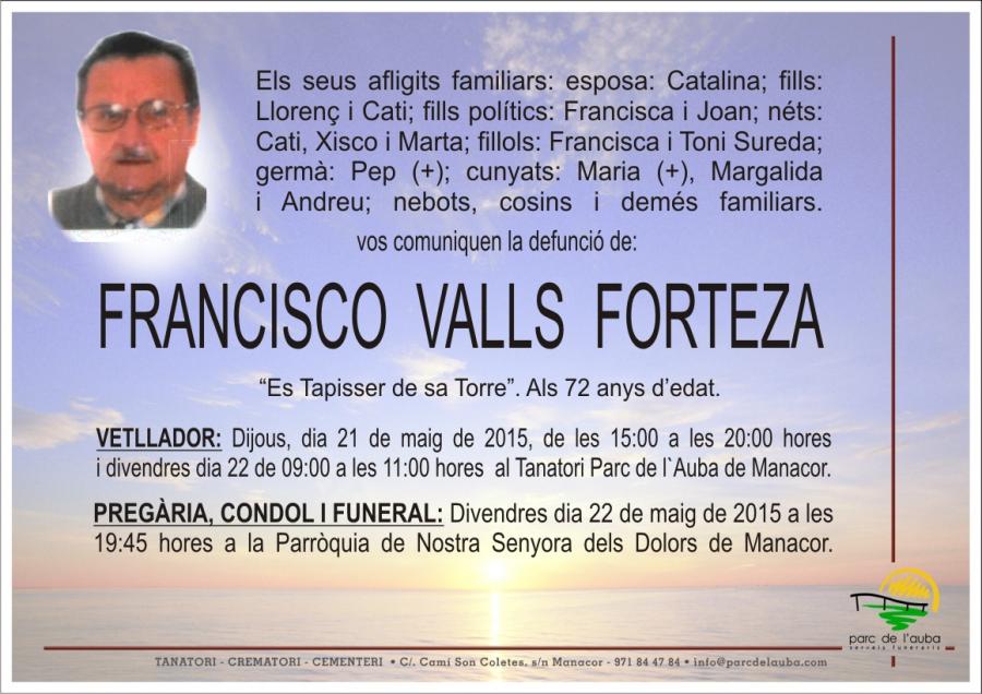 FRANCISCO  VALLS  FORTEZA