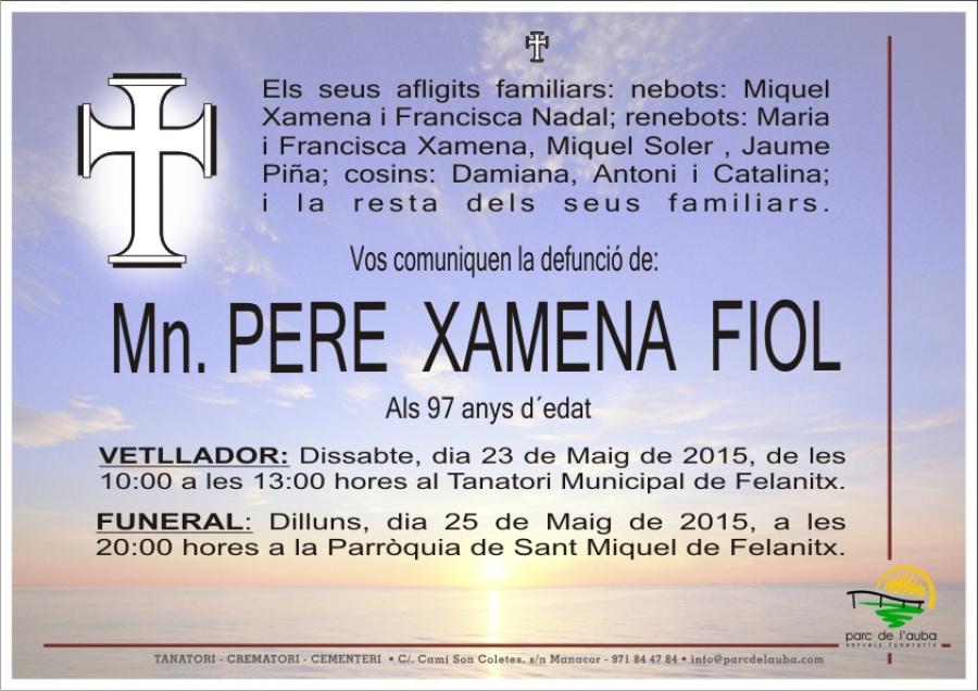 Mn.PERE XAMENA FIOL