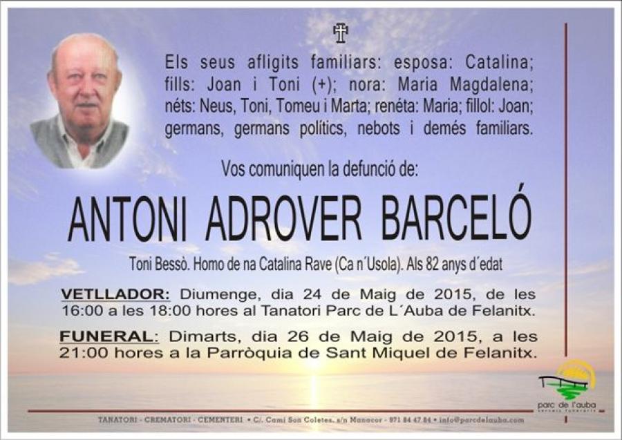 ANTONI ADROVER  BARCELO