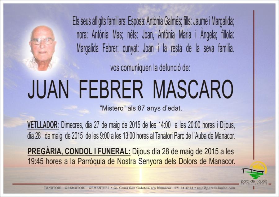 JUAN FEBRER MASCARO