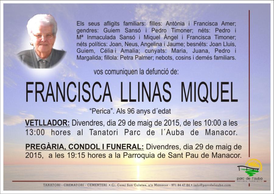 FRANCISCA LLINAS MIQUEL