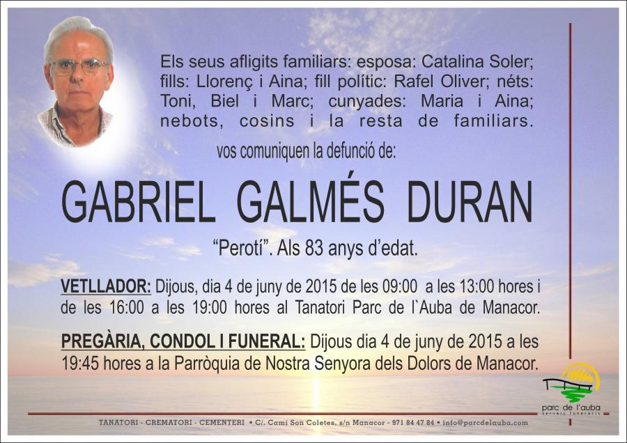 GABRIEL GALMÉS DURAN