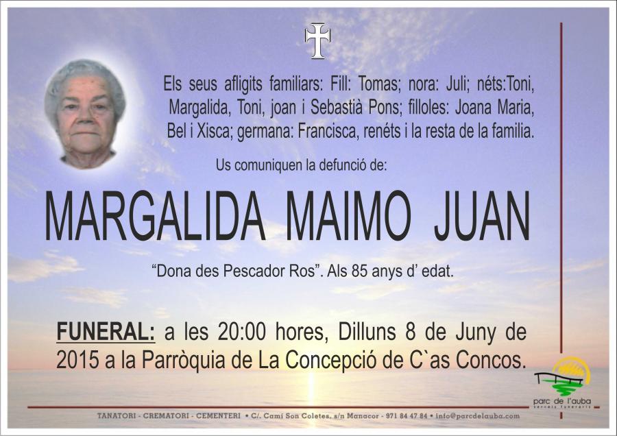 MARGARITA MAIMO JUAN