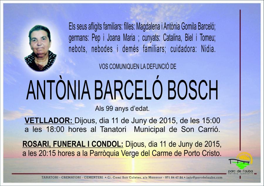ANTÃ'NIA  BARCELÓ BOSCH