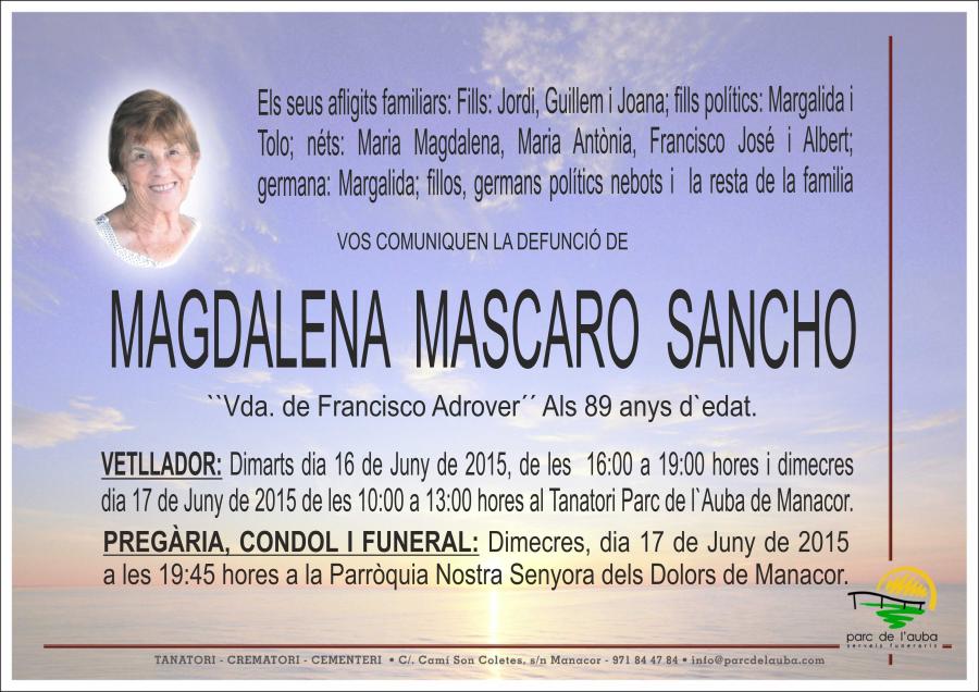 MAGDALENA MASCARO SANCHO