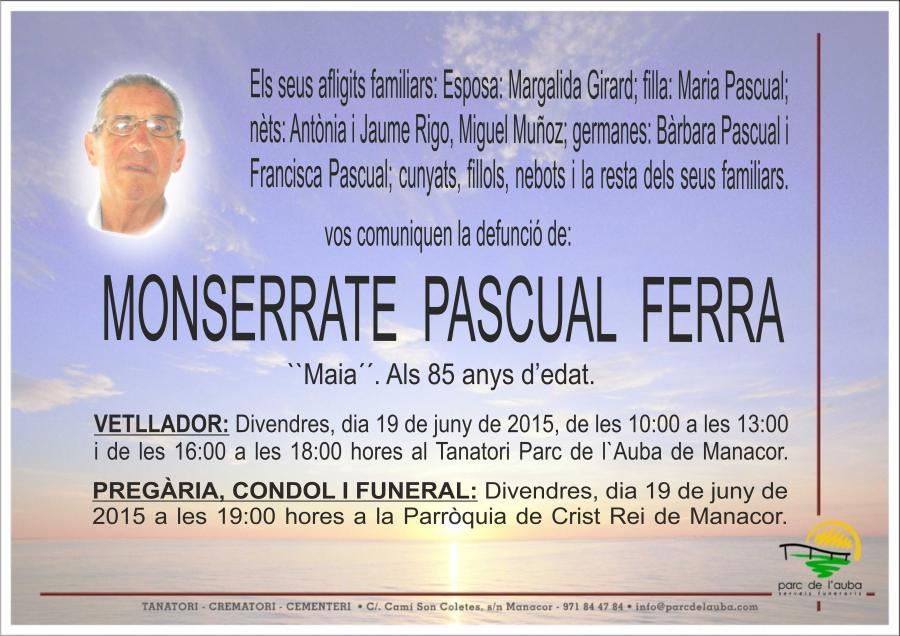 MONSERRATE PASCUAL FERRA