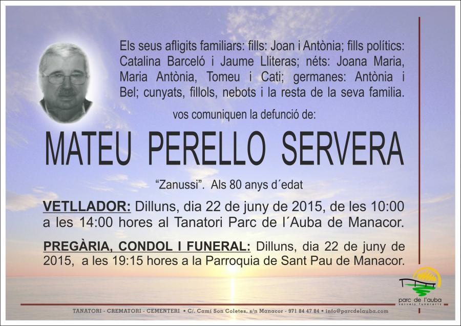 MATEU PERELLO SERVERA