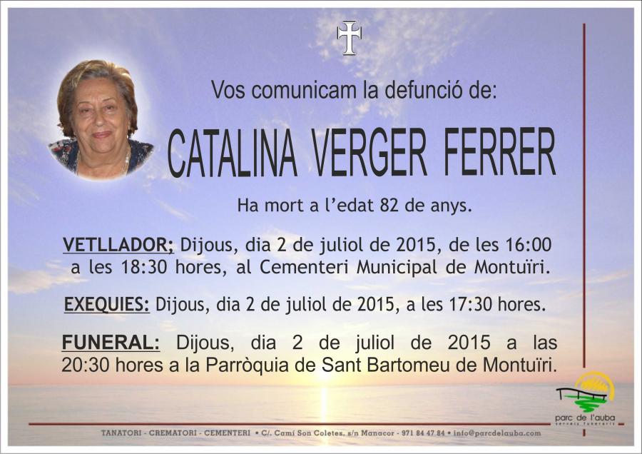 CATALINA VERGER FERRER