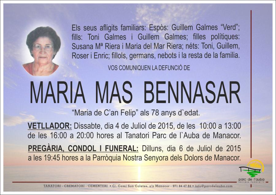 MARIA MAS BENNASAR