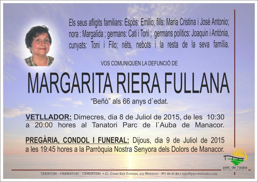 MARGARITA RIERA FULLANA