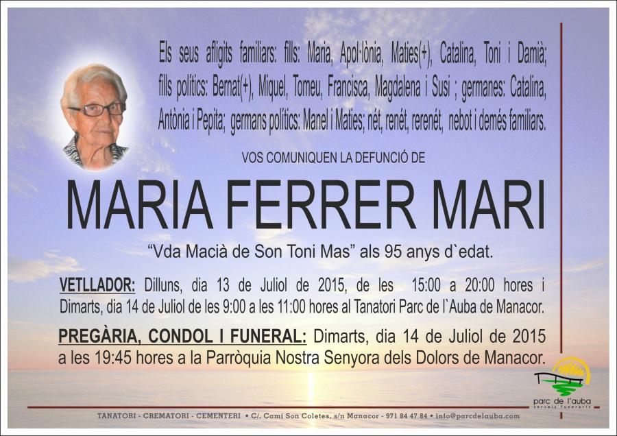 MARIA FERRER MARI