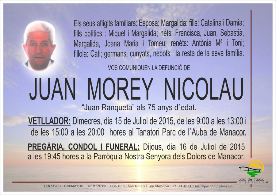 JUAN MOREY NICOLAU