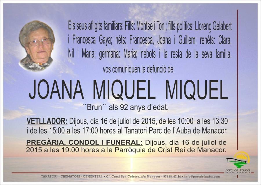 JOANA MIQUEL MIQUEL