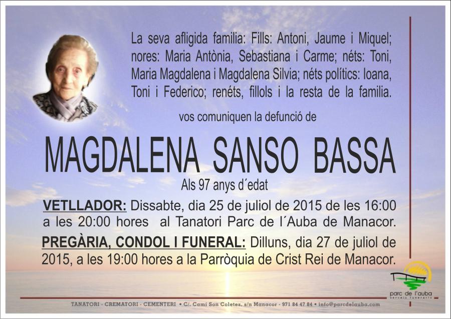 MAGDALENA SANSO BASSA