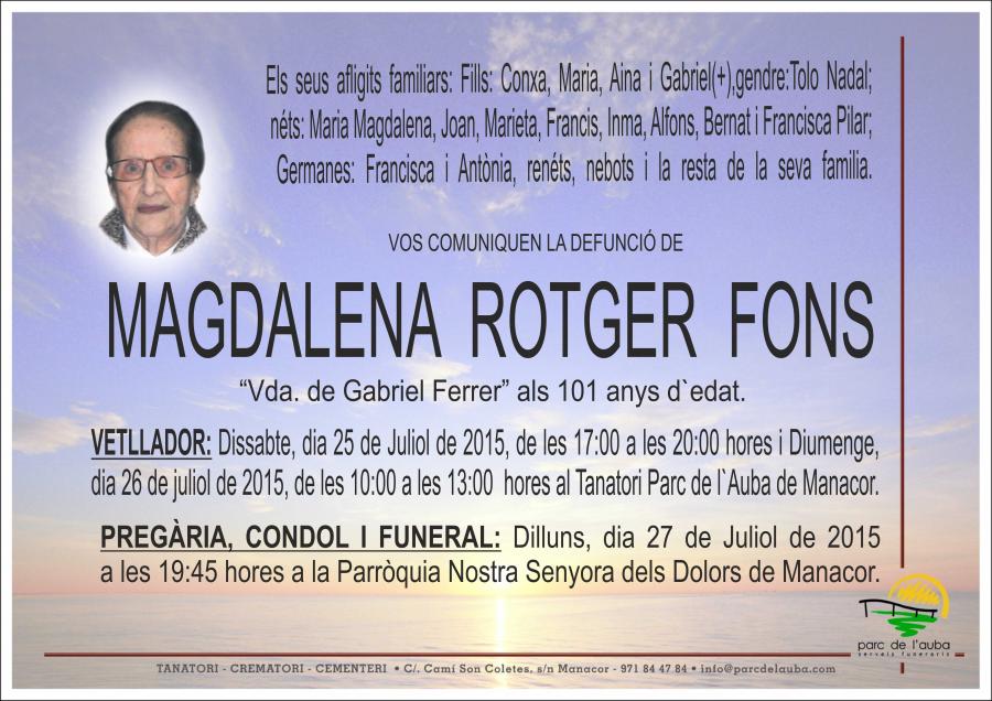 MAGDALENA ROTGER FONS