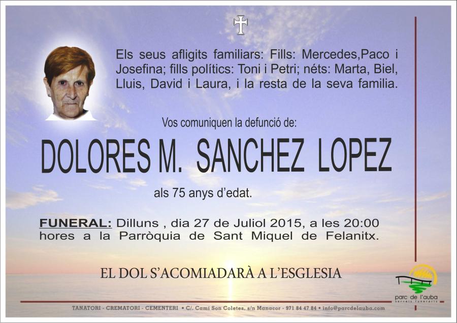 DOLORES MARTA SANCHEZ LOPEZ