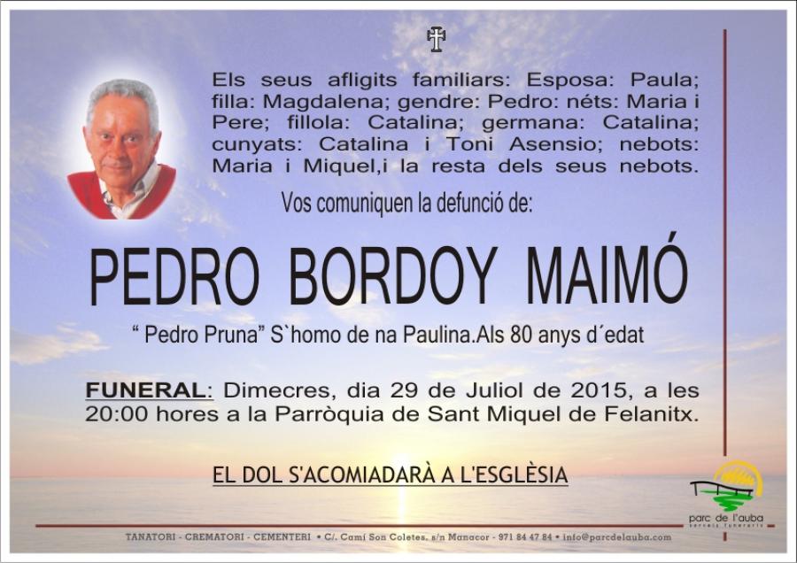 PEDRO BORDOY MAIMÓ