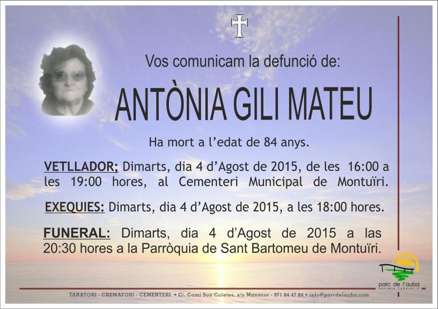 ANTONIA GILI  MATEU