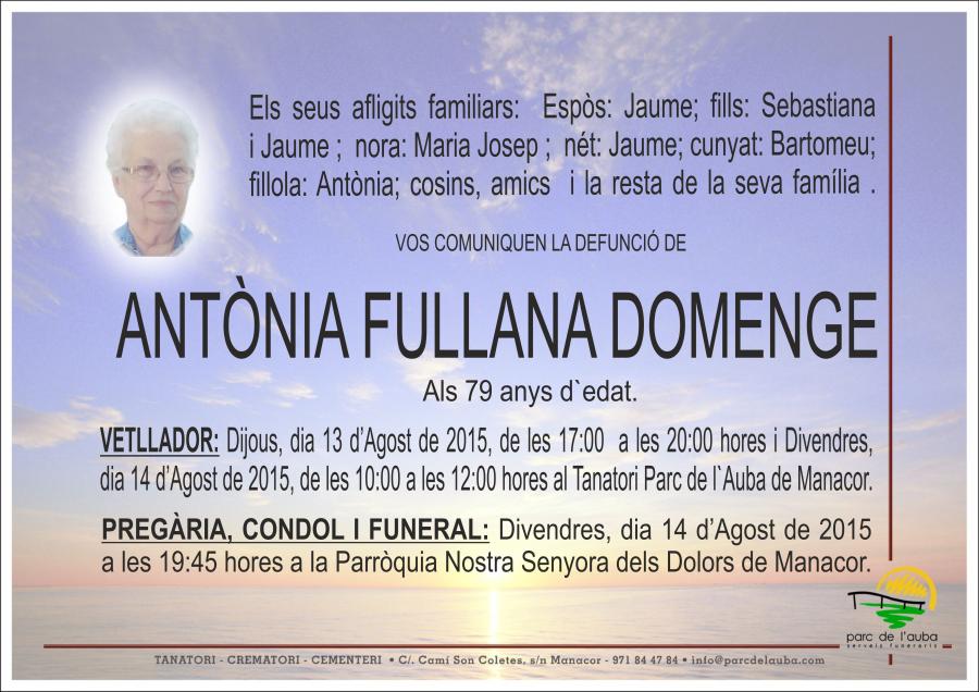 ANTONIA  FULLANA DOMENGE