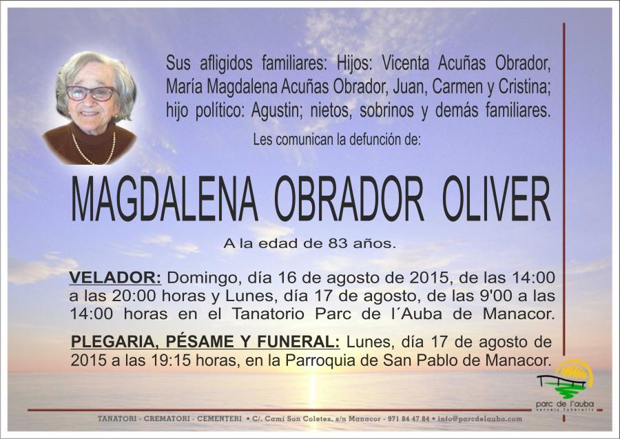 MAGDALENA OBRADOR OLIVER