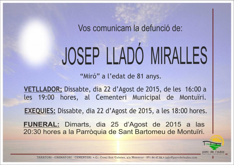 JOSEP LLADÓ MIRALLES