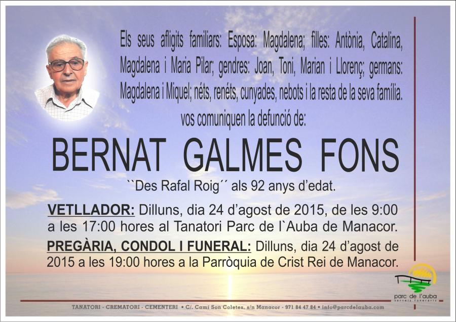 BERNAT GALMES FONS