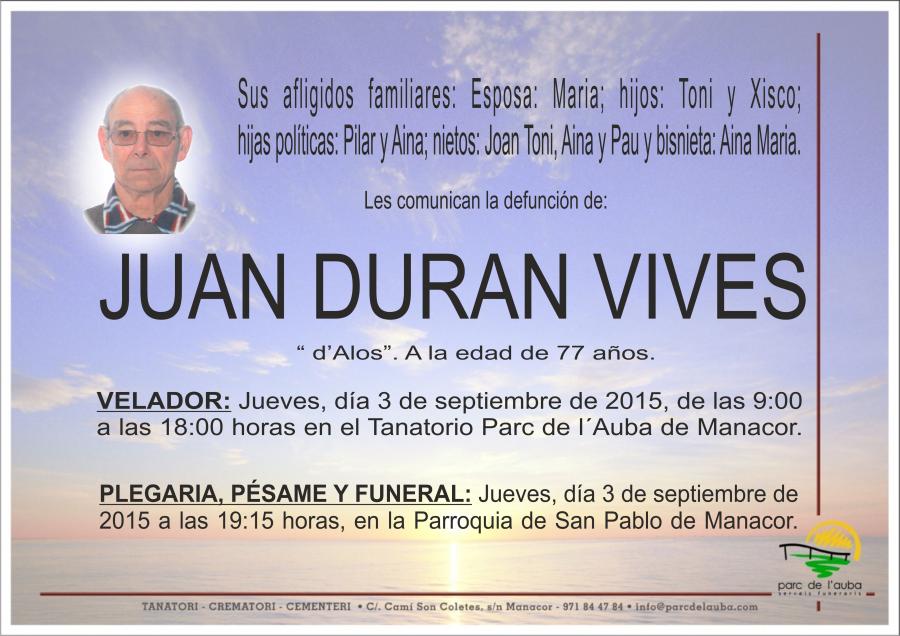 JUAN DURAN VIVES