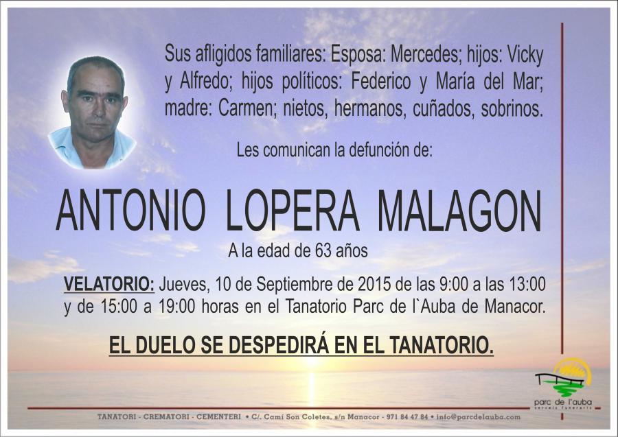 ANTONIO LOPERA MALAGON