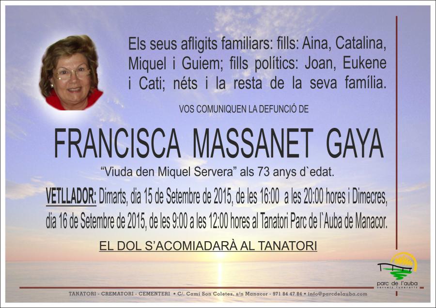 FRANCISCA MASSANET GAYA
