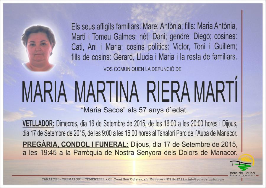 MARIA MARTINA RIERA MARTÍ