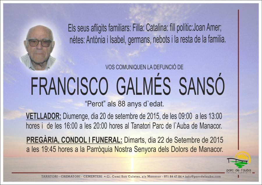 FRANCISCO GALMÉS SANSÓ