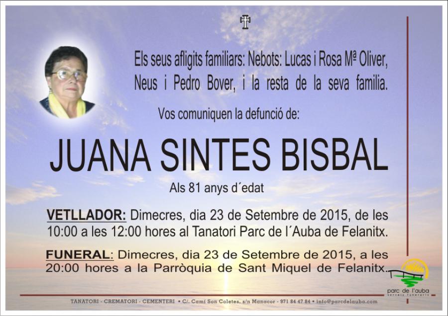 JUANA SINTES BISBAL
