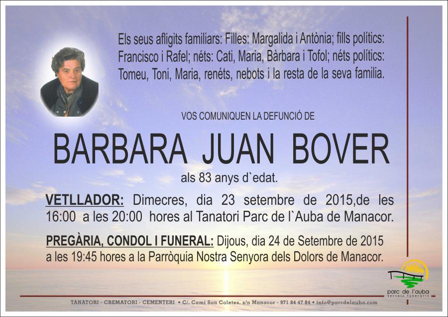 BARBARA JUAN BOVER