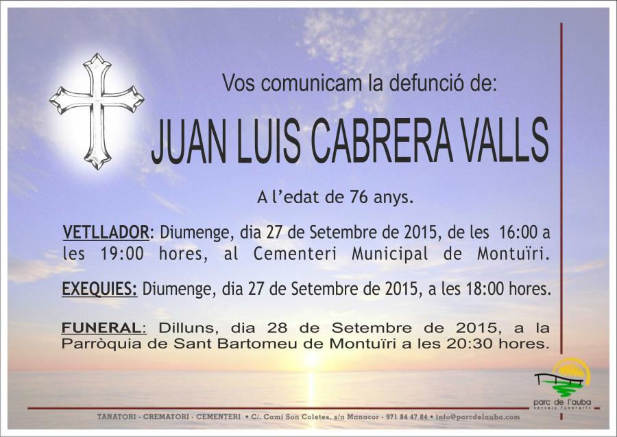JUAN LUIS CABRERA VALLS