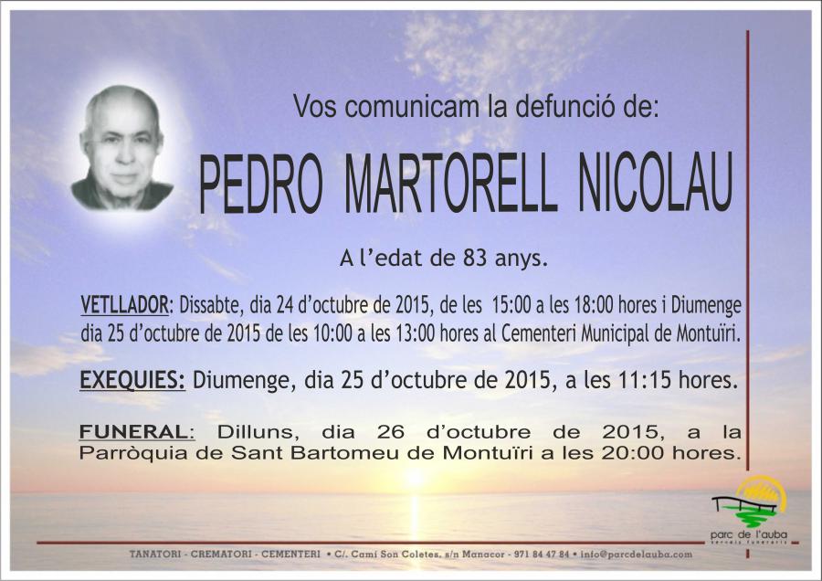 PEDRO MARTORELL NICOLAU