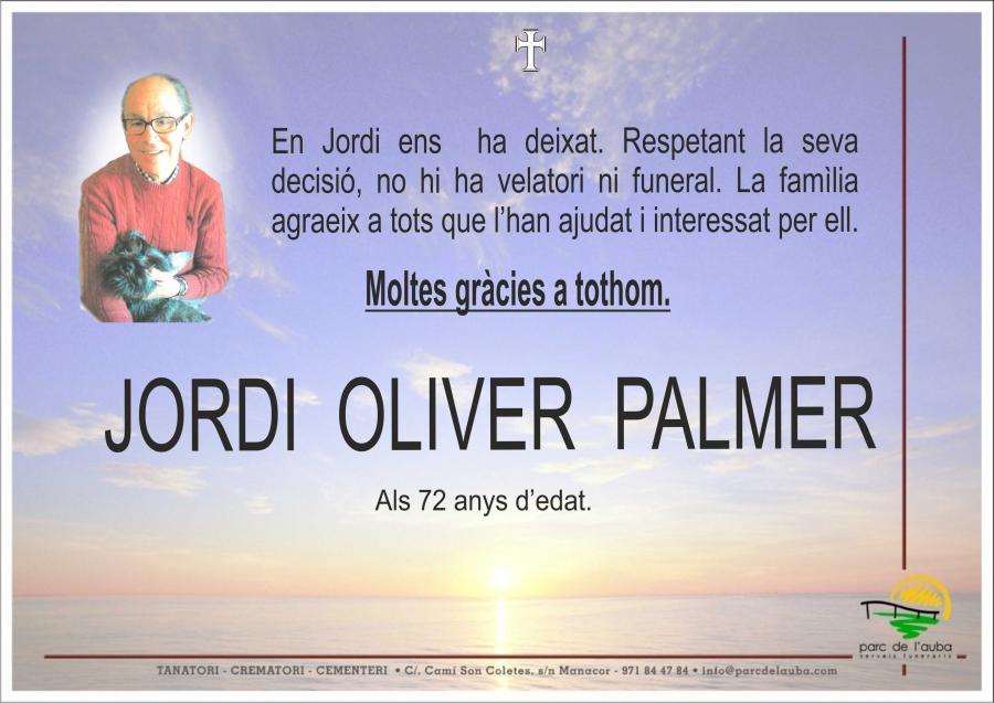 JORDI OLIVER PALMER