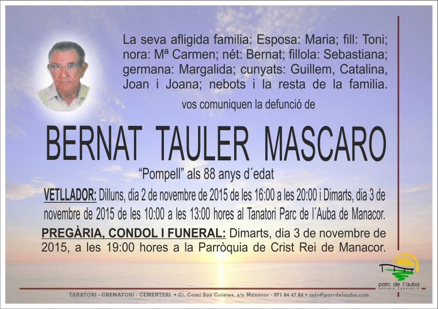 BERNAT TAULER MASCARO