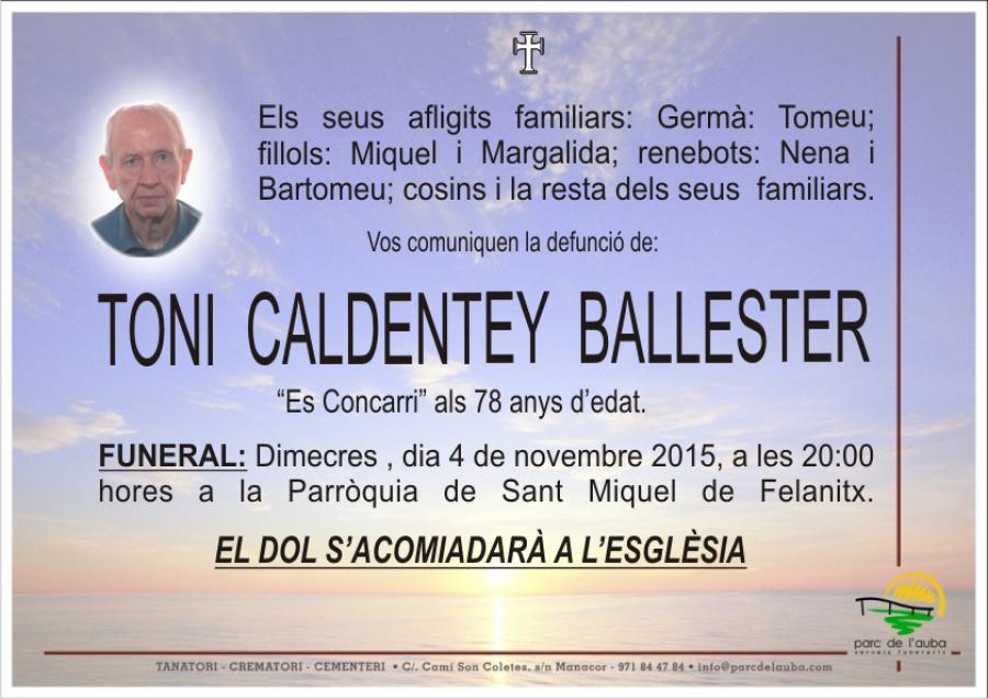 TONI CALDENTEY BALLESTER