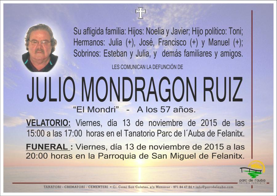 JULIO MONDRAGON RUIZ