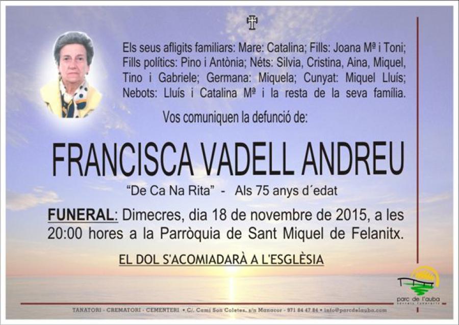 FRANCISCA VADELL ANDREU