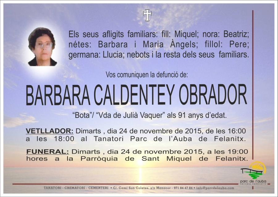 BARBARA CALDENTEY OBRADOR