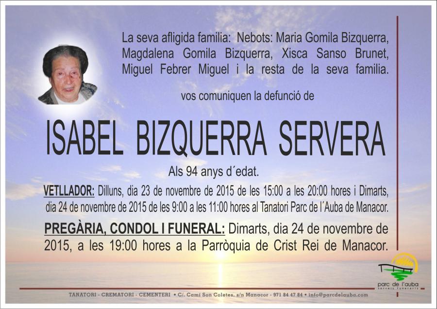 ISABEL BISQUERRA SERVERA